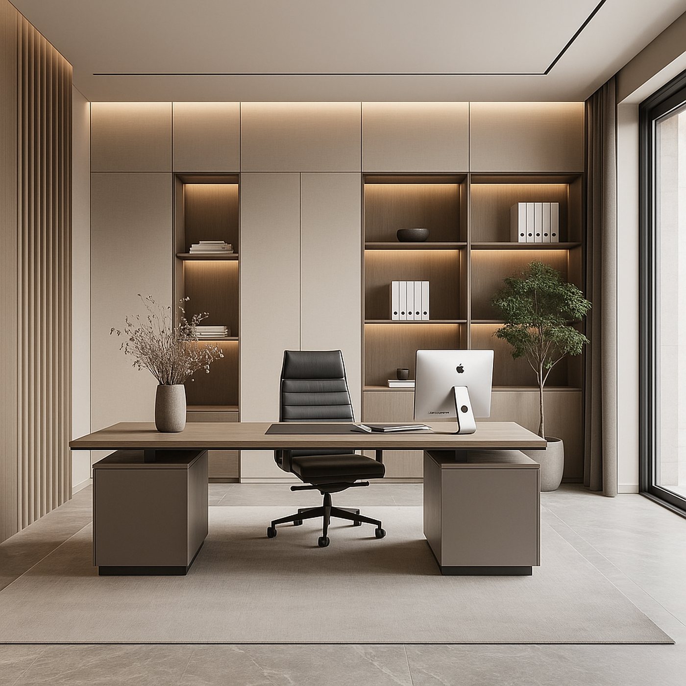 Home office planejado Casa Linda